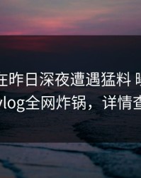 当事人在昨日深夜遭遇猛料 曝光，糖心vlog全网炸锅，详情查看