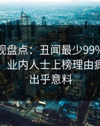 香蕉影视盘点：丑闻最少99%的人都误会了，业内人士上榜理由疯狂令人出乎意料