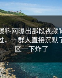 51吃瓜爆料网曝出那段视频背后的完整版经过，一群人直接沉默了，评论区一下炸了